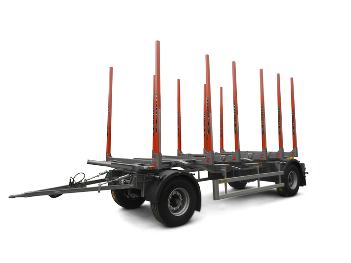 2-Axle Trailer with a Floor, Sliding Stakes
